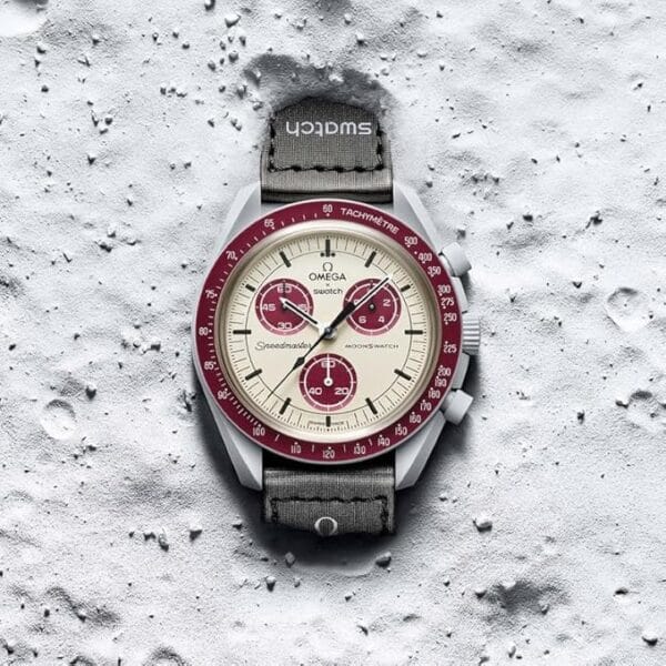 Swatch Omega x Moon Mission to Pluto Speedmaster Burgundy – Unisex  